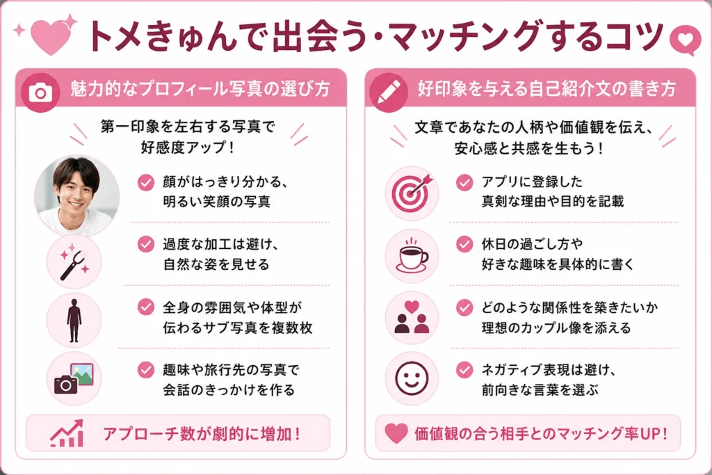 トメきゅんで出会う・マッチングするコツ