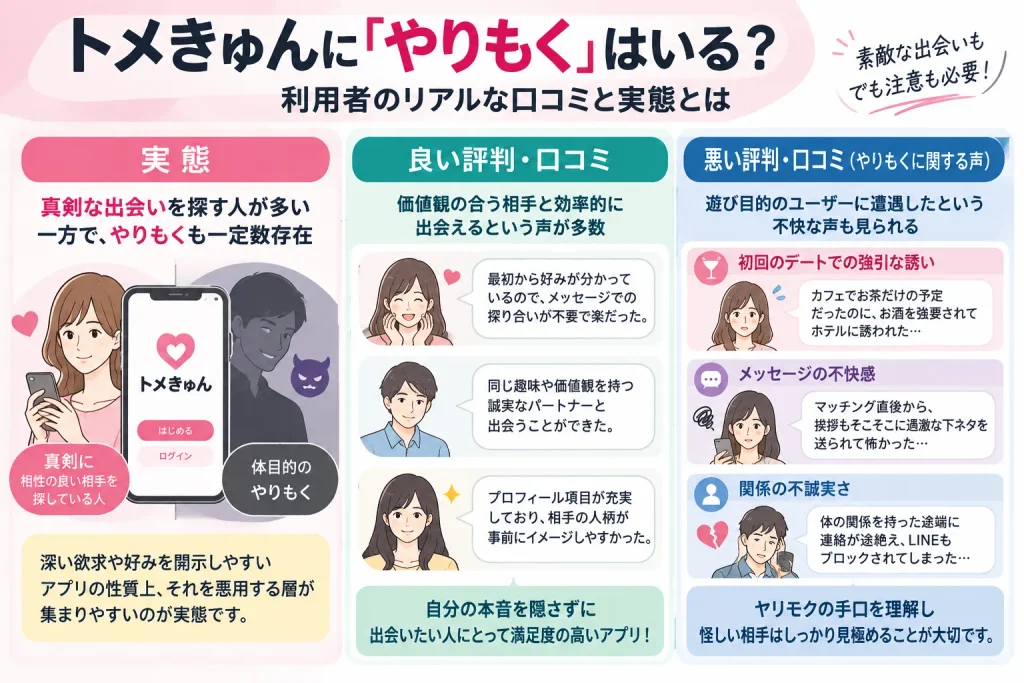 トメきゅんに「やりもく」はいる?利用者のリアルな口コミと実態とは