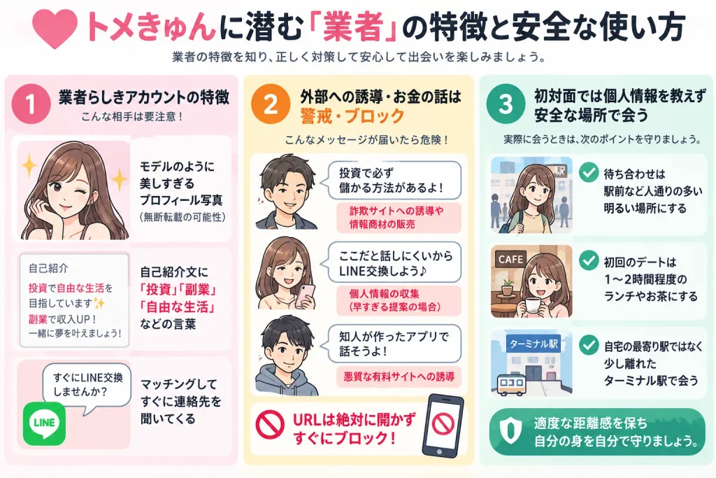 トメきゅんに潜む「業者」の特徴と安全な使い方