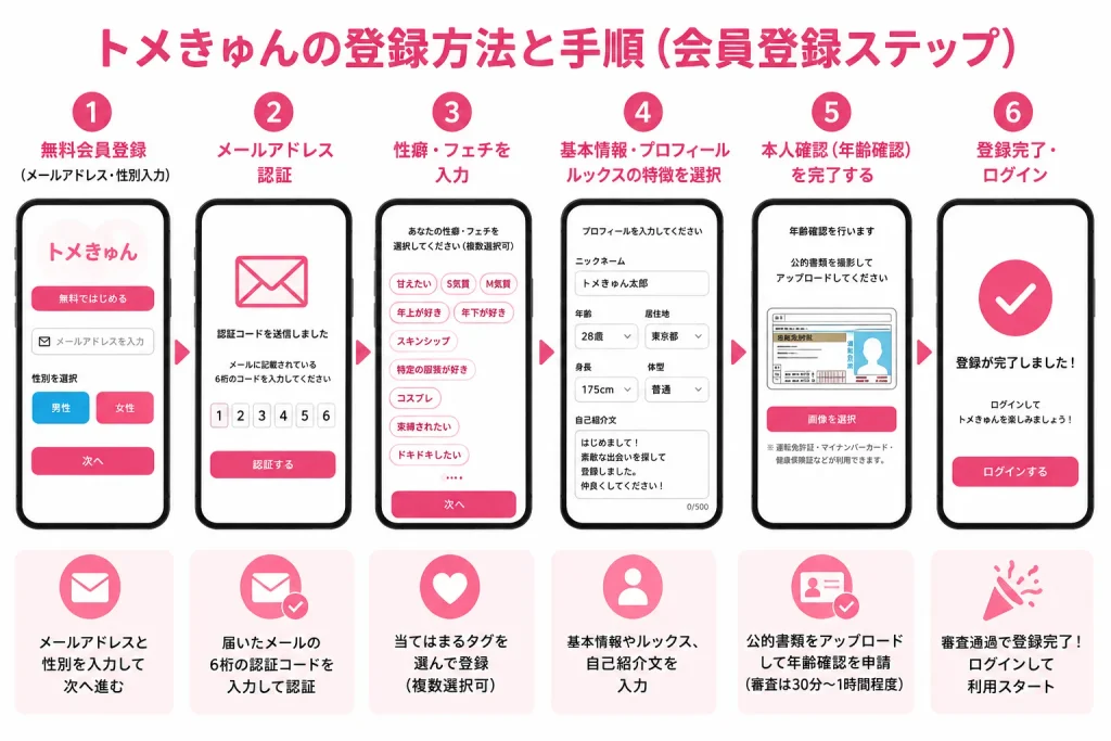 トメきゅんの登録方法と手順（会員登録ステップ）