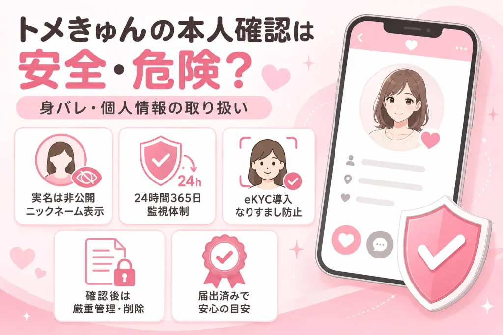 トメきゅんの本人確認は安全・危険？身バレや個人情報の取り扱い