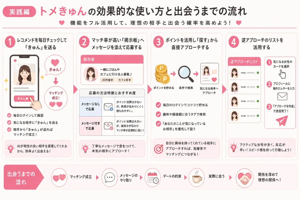 【実践編】トメきゅんの効果的な使い方と出会うまでの流れ